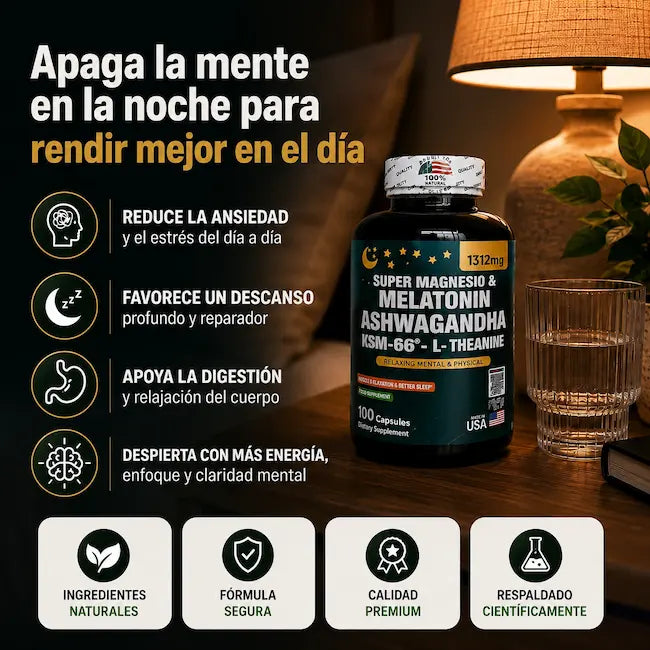 SUPERMAGNESIO Y MELATONIN + ASHWAGANDHA