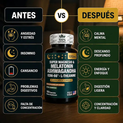 SUPERMAGNESIO Y MELATONIN + ASHWAGANDHA - CORAZON